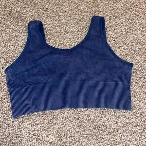Blue light acid wash long sport bra from target